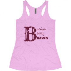 Ladies Slim Fit Super Soft Racerback Triblend Tank