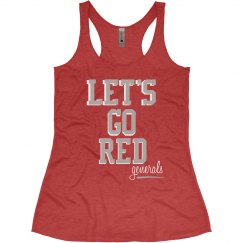 Let's Go Red Tank - red