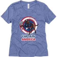 Ladies Relaxed Fit Super Soft Triblend V-Neck Tee