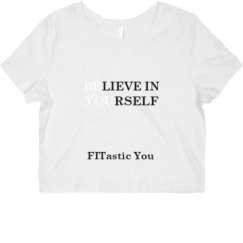 Ladies Slim Fit Crop Top Tee