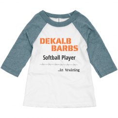 Toddler Softball player in training