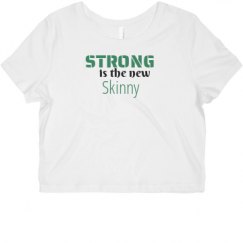 Ladies Slim Fit Crop Top Tee