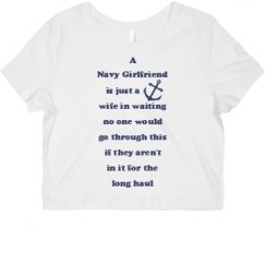 Ladies Slim Fit Crop Top Tee