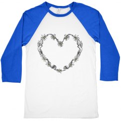 Floral Heart Crop Tee