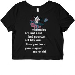 Ladies Slim Fit Crop Top Tee