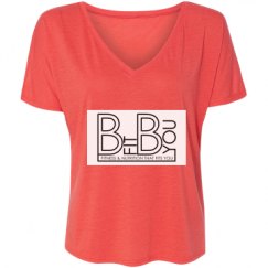 Ladies Flowy Slouchy V-Neck Tee
