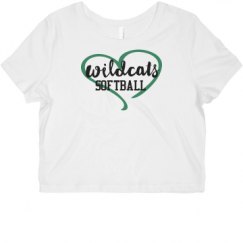 Ladies Slim Fit Crop Top Tee