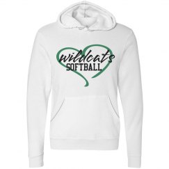 Wildcats Softball Love Hoodie White