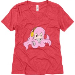 Ladies Relaxed Fit Super Soft Triblend V-Neck Tee