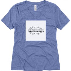 Ladies Relaxed Fit Super Soft Triblend V-Neck Tee