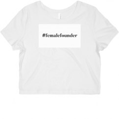 Ladies Slim Fit Crop Top Tee