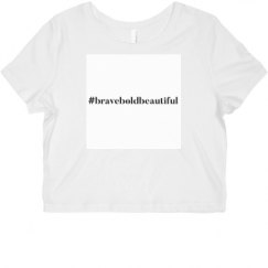 Ladies Slim Fit Crop Top Tee