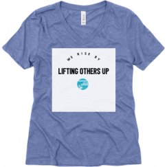 Ladies Relaxed Fit Super Soft Triblend V-Neck Tee