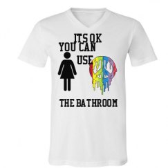 Unisex V-Neck Jersey Tee