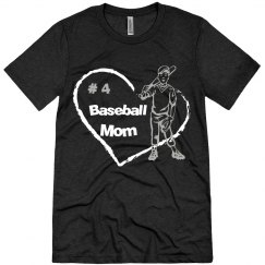 Heart Baseball Mom