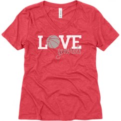 Ladies Relaxed Fit Super Soft Triblend V-Neck Tee