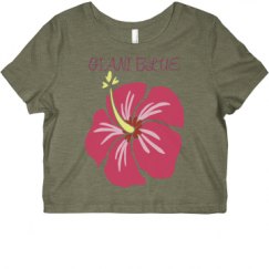 Ladies Slim Fit Crop Top Tee