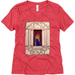 Ladies Relaxed Fit Super Soft Triblend V-Neck Tee