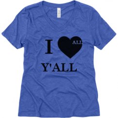 Ladies Relaxed Fit Super Soft Triblend V-Neck Tee