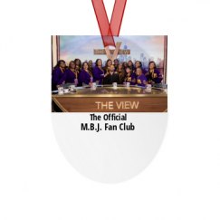 Metal Oval Christmas Ornament