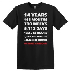 14 YEARS OF BEING AWESOME - BIRTHDAY SHIRT