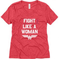 Ladies Relaxed Fit Super Soft Triblend V-Neck Tee