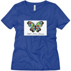Ladies Relaxed Fit V-Neck Tee