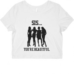 Ladies Slim Fit Crop Top Tee