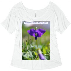 Spread-Eagle Violet Photo Lucy LaRue Slouchy Top