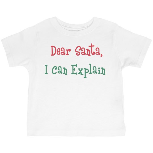 dear santa toddler tee