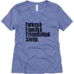 Ladies Relaxed Fit Super Soft Triblend V-Neck Tee