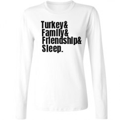 Ladies Relaxed Fit Basic Long Sleeve Tee