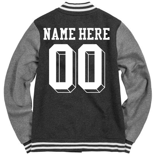 Design A Jacket With Your Name and Number on Back Ladies Fleece