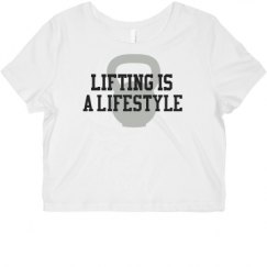 Ladies Slim Fit Crop Top Tee