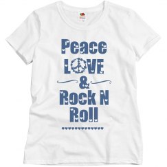 The Hillary Peace Love & Rock N Roll Ladies Tee