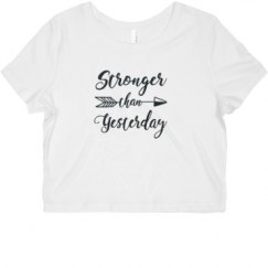 Ladies Slim Fit Crop Top Tee