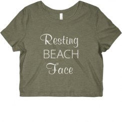 Ladies Slim Fit Crop Top Tee