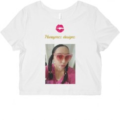 Ladies Slim Fit Crop Top Tee