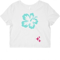 Ladies Slim Fit Crop Top Tee