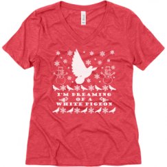 Ladies Relaxed Fit Super Soft Triblend V-Neck Tee