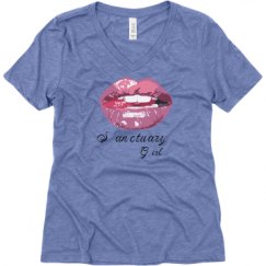 Ladies Relaxed Fit Super Soft Triblend V-Neck Tee