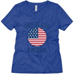 Ladies Relaxed Fit V-Neck Tee