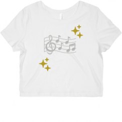 Ladies Slim Fit Crop Top Tee