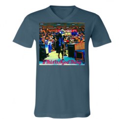 Unisex V-Neck Jersey Tee