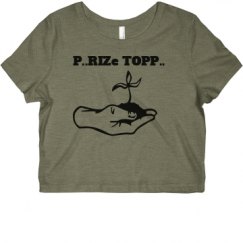 Ladies Slim Fit Crop Top Tee