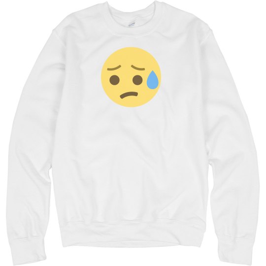 Disappointed But Relieved Face Unisex Sweatshirt Disappointed But Relieved Face Unisex Sweatshirt