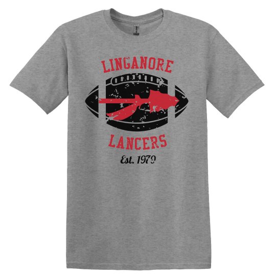 Distressed Linganore Lancers Football and Spear