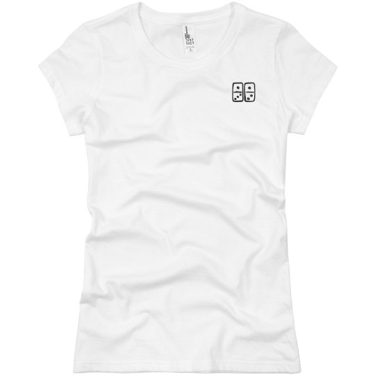 Domino Sketch Lucy LaRue Fitted Tee Shirt