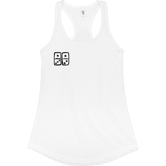 Domino Sketch Lucy LaRue Racerback Tank Top Domino Sketch Lucy LaRue Racerback Tank Top