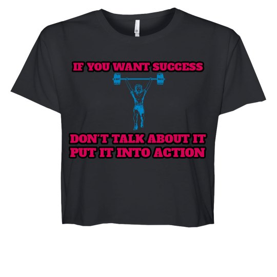 DONDIFITNESS LADIES CALI CROP TEE